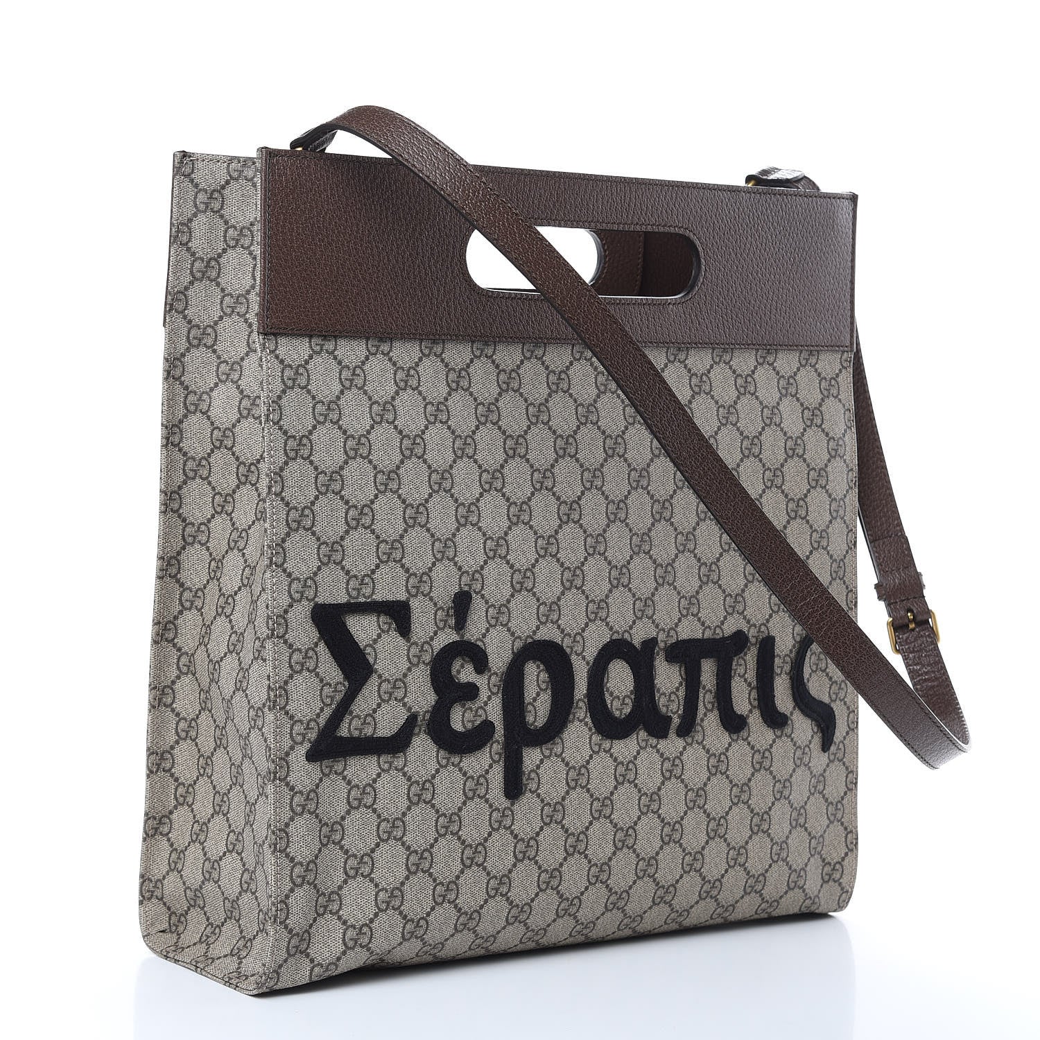 Gucci X DISNEY Soft GG Supreme Monogram Donald Duck Slip Handle Vertical Tote Beige New Acero 3 of 10