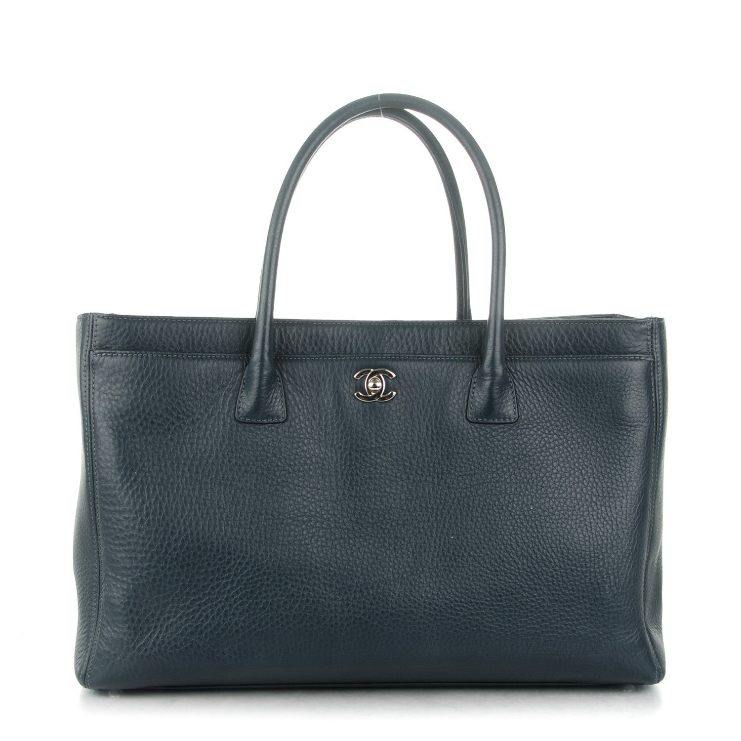 Chanel Deerskin Cerf Executive Shopper Tote Dark Blue 1 of 9