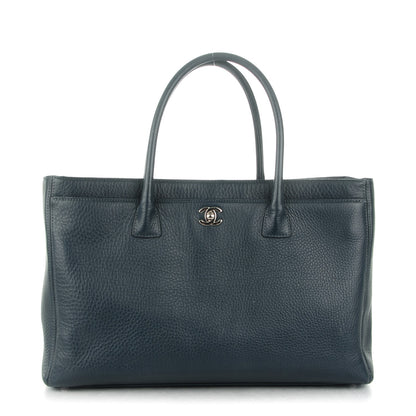 Chanel Deerskin Cerf Executive Shopper Tote Dark Blue 1 of 9