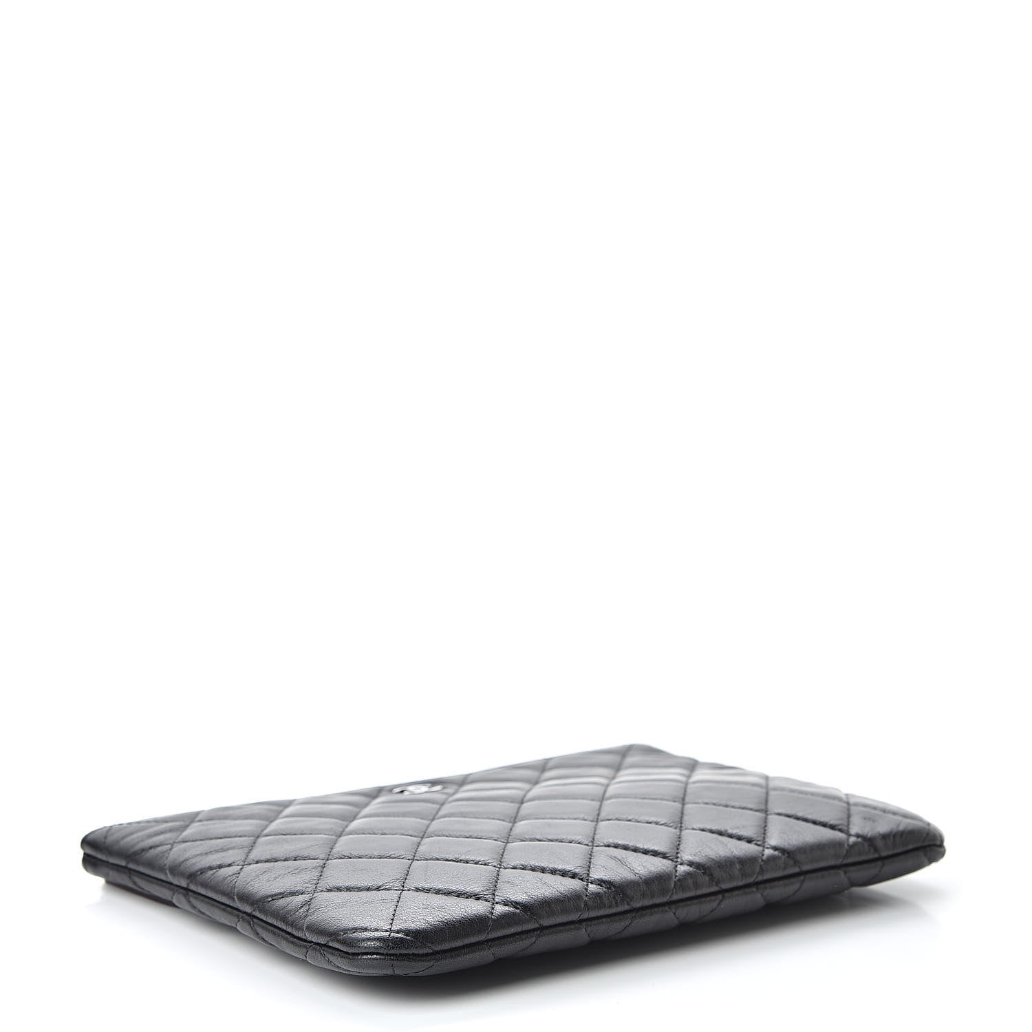 Chanel Lambskin Quilted Medium Cosmetic Case Black 4 of 8