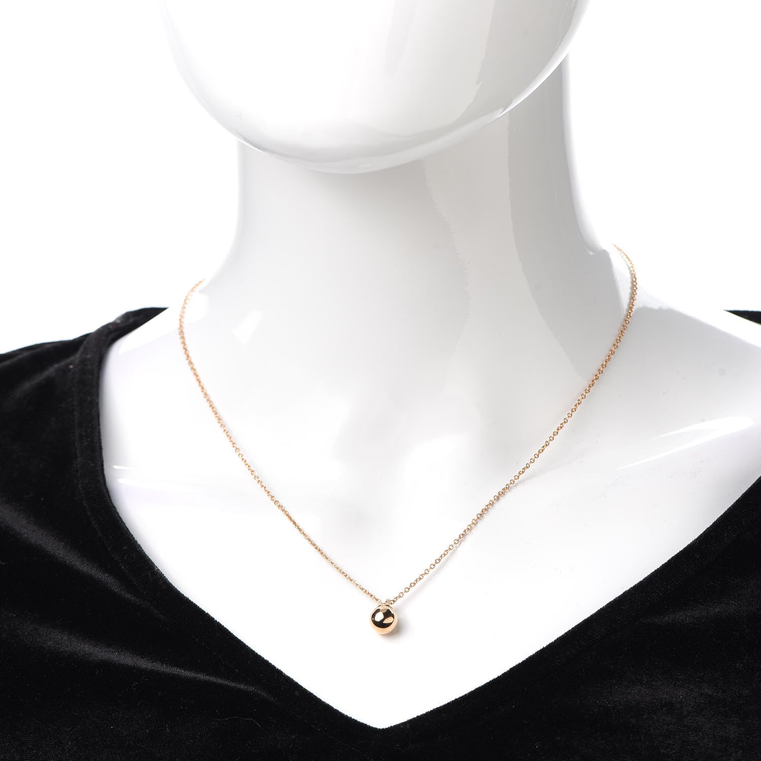 Tiffany 18K Rose Gold 8mm HardWear Ball Pendant Necklace 695969