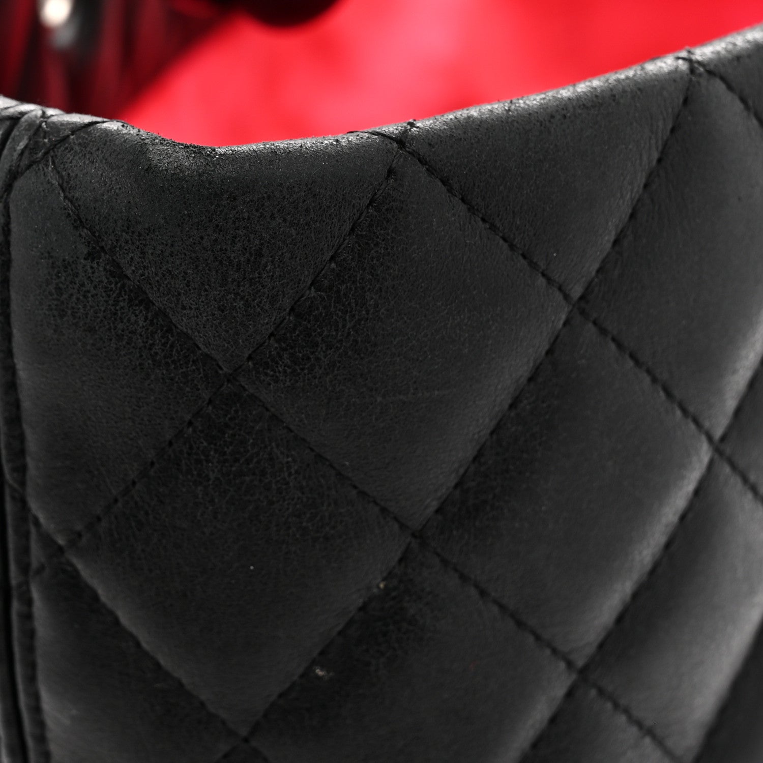 Chanel Calfskin Quilted Large Cambon Tote Black White Black White 12 of 14
