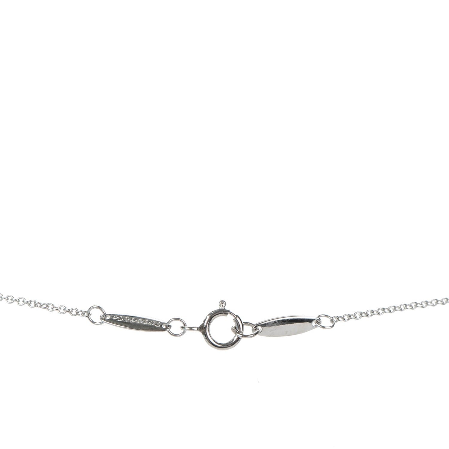 Tiffany Sterling Silver Diamond .07ct Elsa Peretti Diamonds by the Yard Pendant Necklace 4 of 8