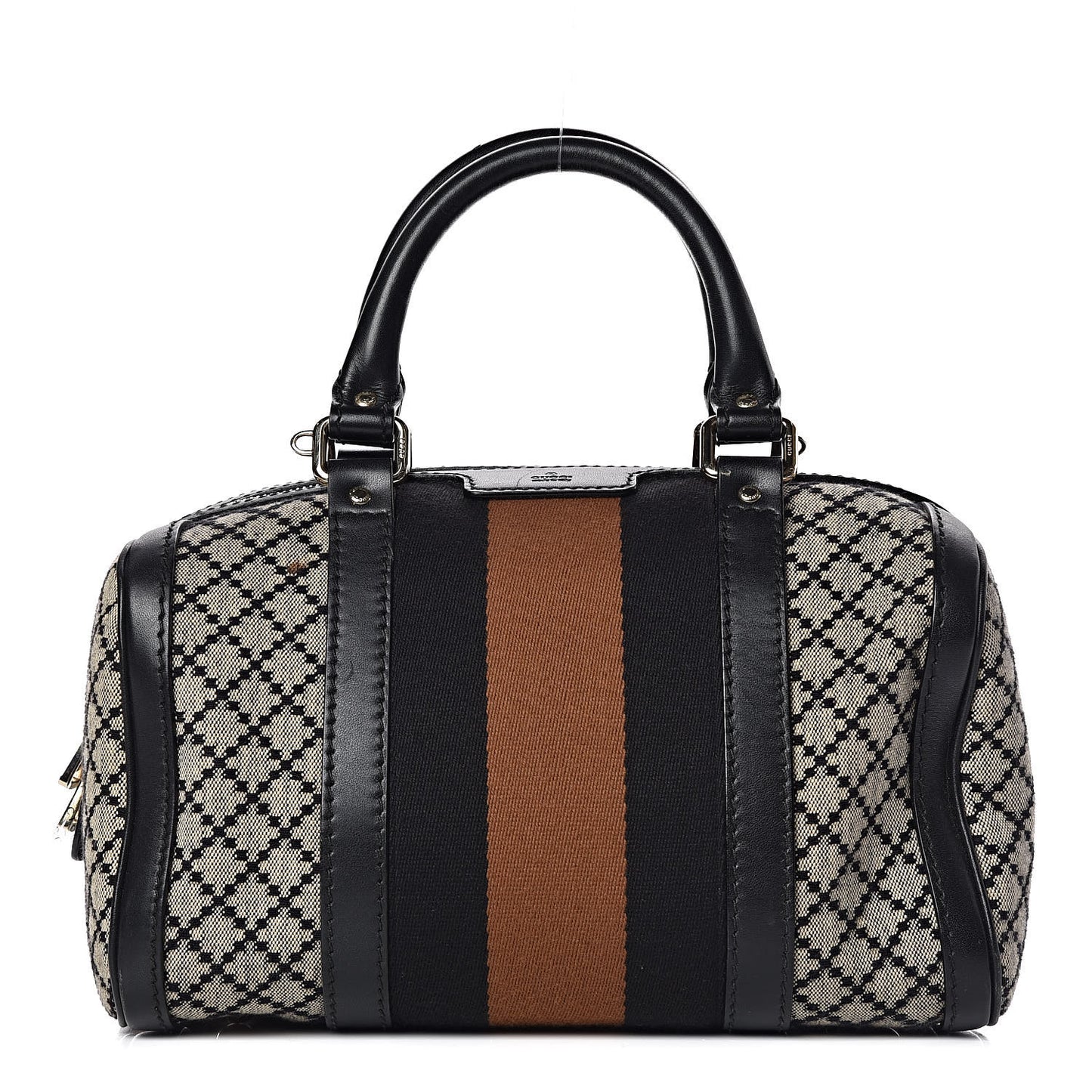 Diamante Vintage Web Small Boston Black