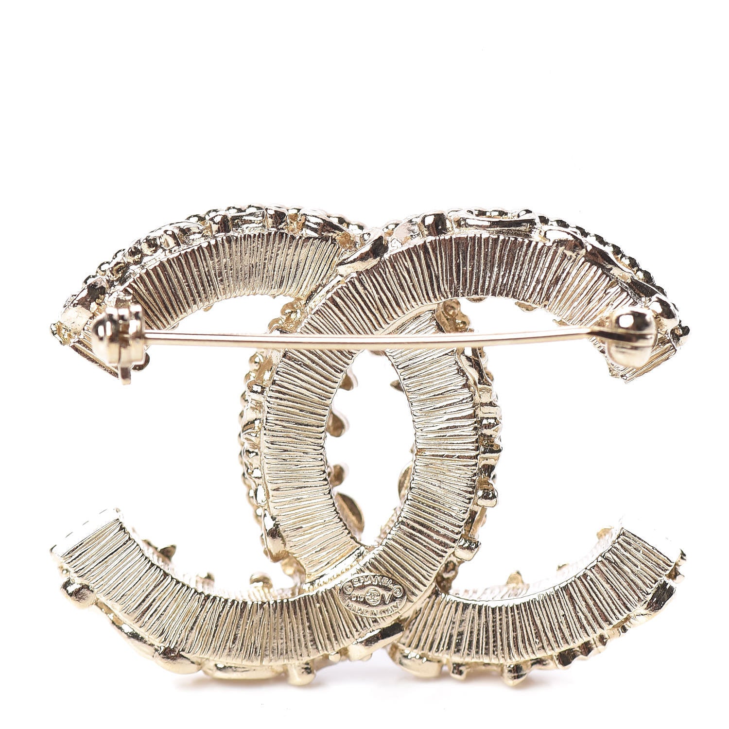 Chanel Enamel CC Baroque Brooch Black Gold 3 of 5
