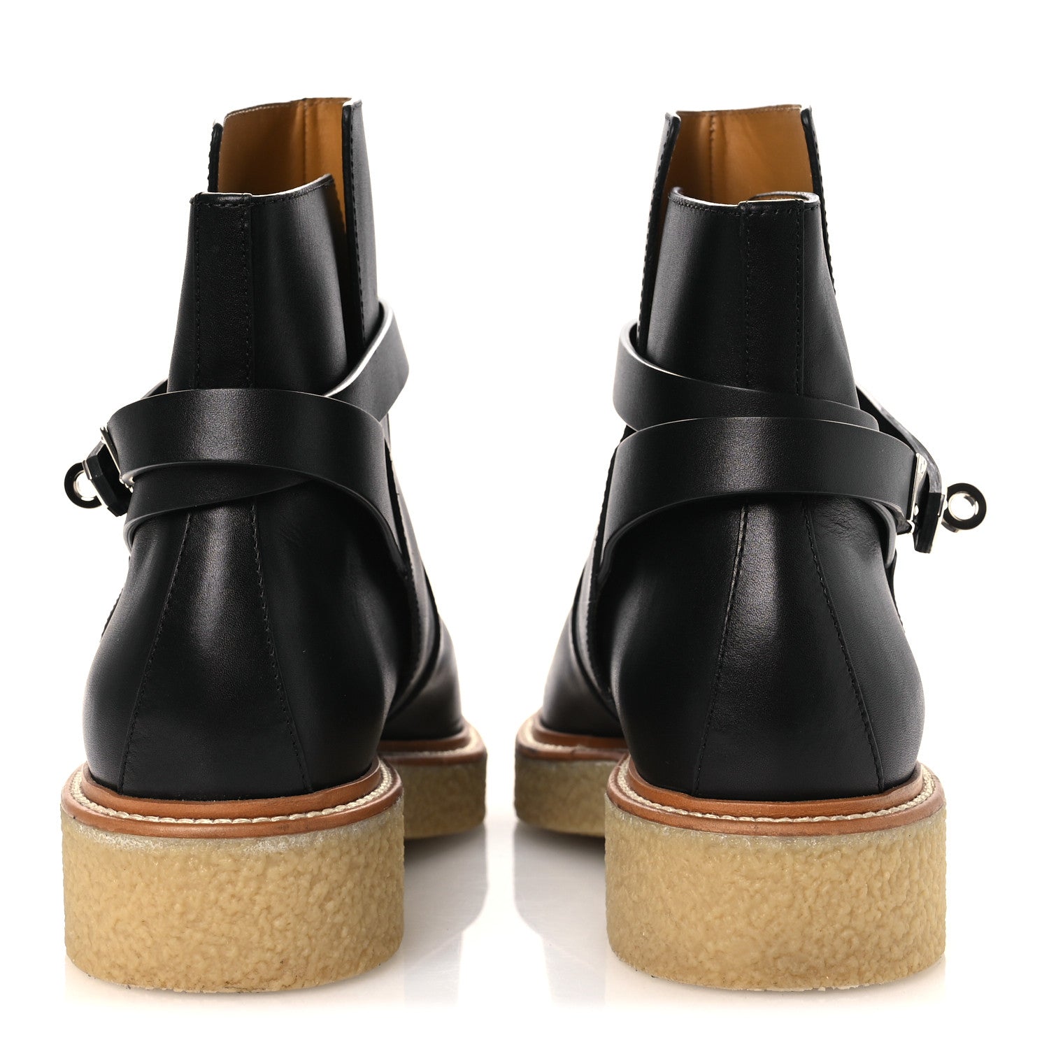 Hermes Calfskin Follow Ankle Boots 41 Black 12 of 25