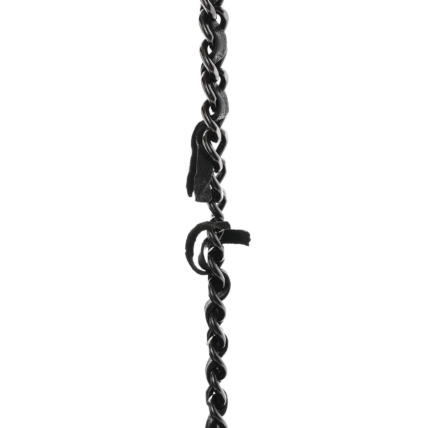 Crumpled Calfskin Quilted Wallet On Chain WOC So Black