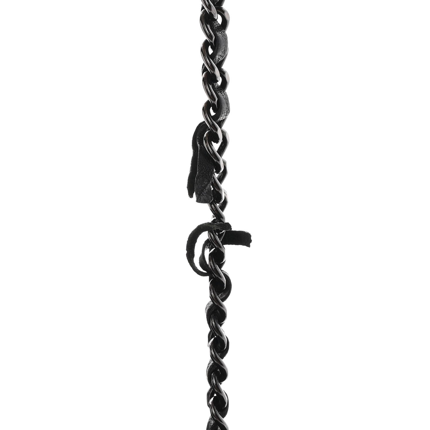 Chanel Crumpled Calfskin Quilted Wallet On Chain WOC So Black 15 of 15