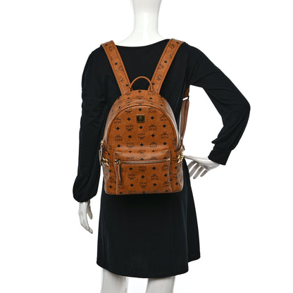 MCM Visetos Small Side Stud Stark Backpack Cognac 3 of 8