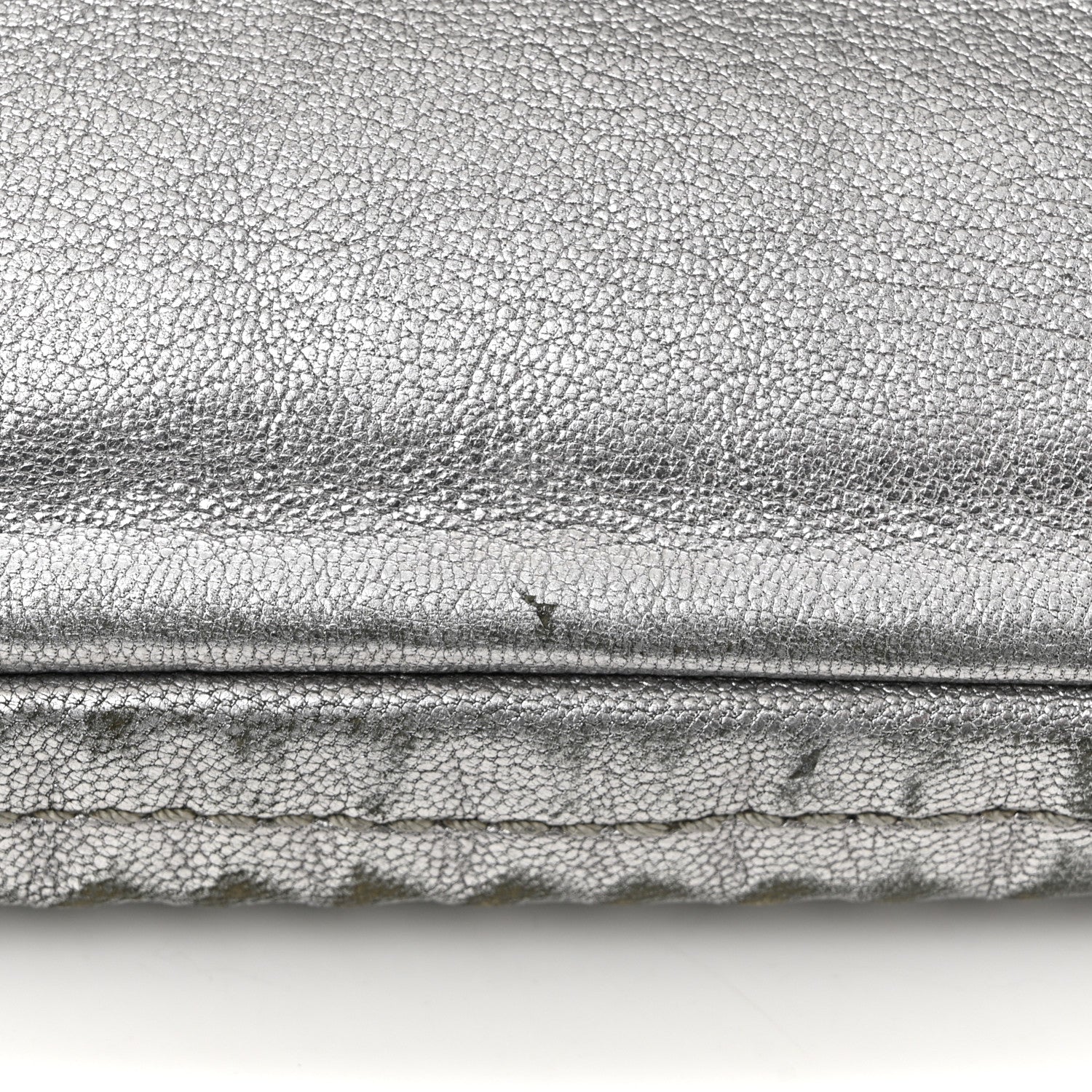 Chanel Metallic Deerskin Luxe Ligne Flap  Silver 12 of 12