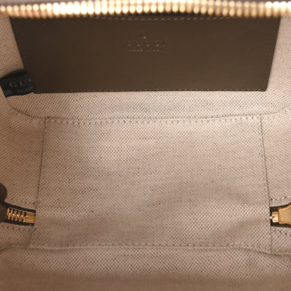 Gucci Sakai Be Green Calfskin Diagonal Stitched Blondie Top Handle Bag Craclet Brown 4 of 9