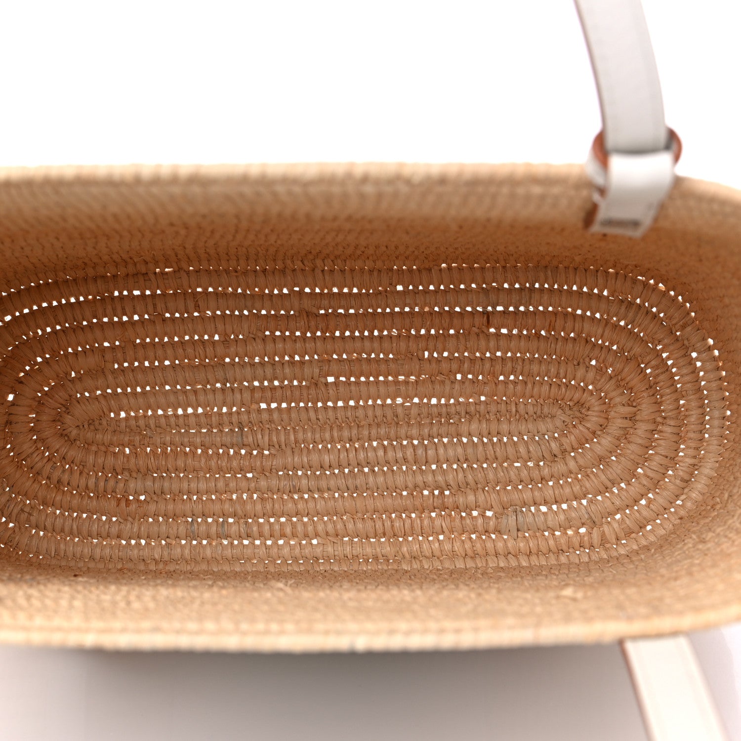 Loewe Raffia Square Small Basket Tote Bag Natural White 5 of 8