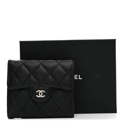 Chanel Caviar Quilted Compact Flap Wallet Black 9 of 9