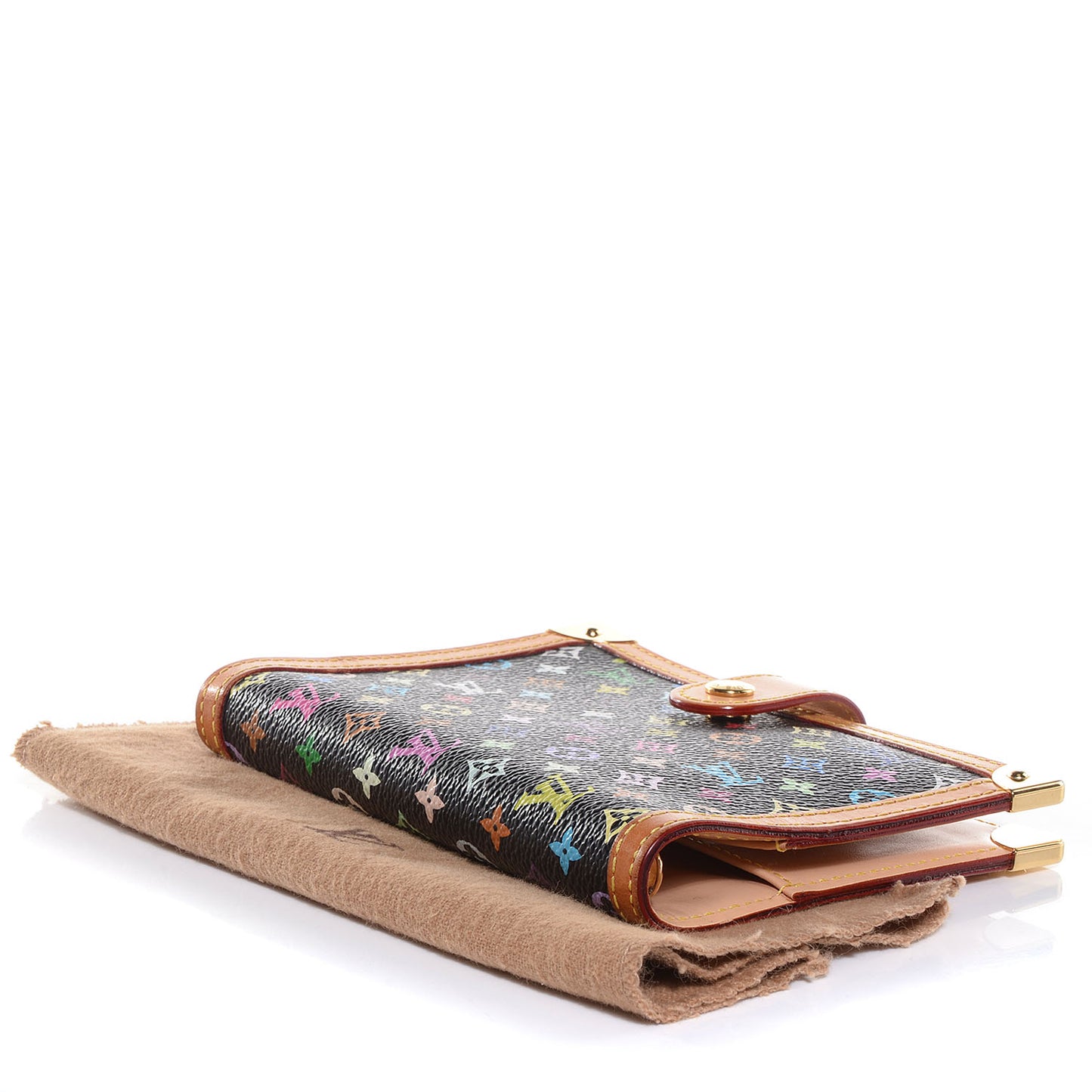 Monogram Multicolor Small Ring Agenda Cover Black