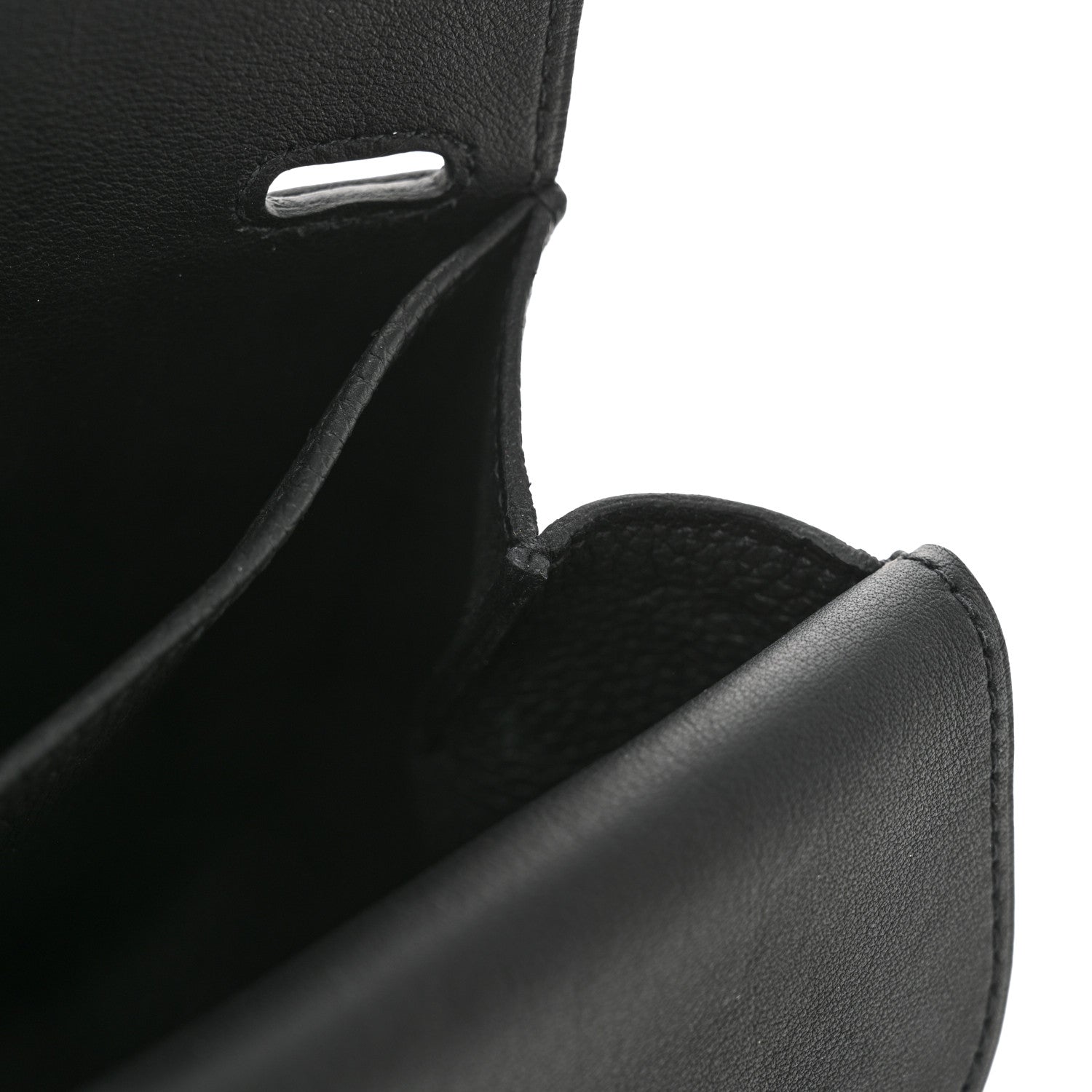 Hermes Taurillon Clemence Halzan 25 Black 11 of 11