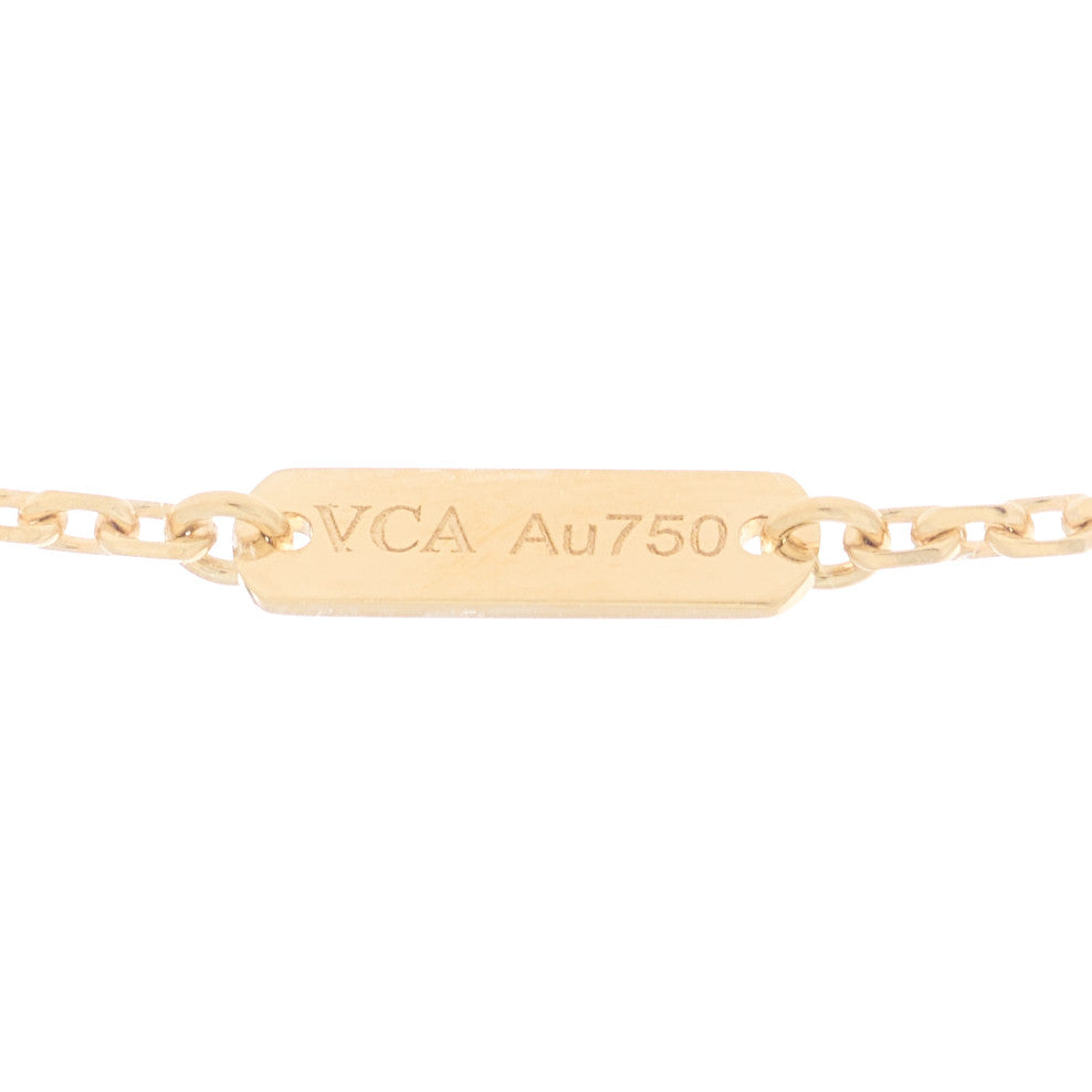 18K Yellow Gold Carnelian Vintage Alhambra Pendant Necklace