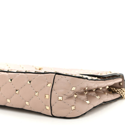 Valentino Garavani Lambskin Medium Rockstud Spike Shoulder Bag Poudre 9 of 9