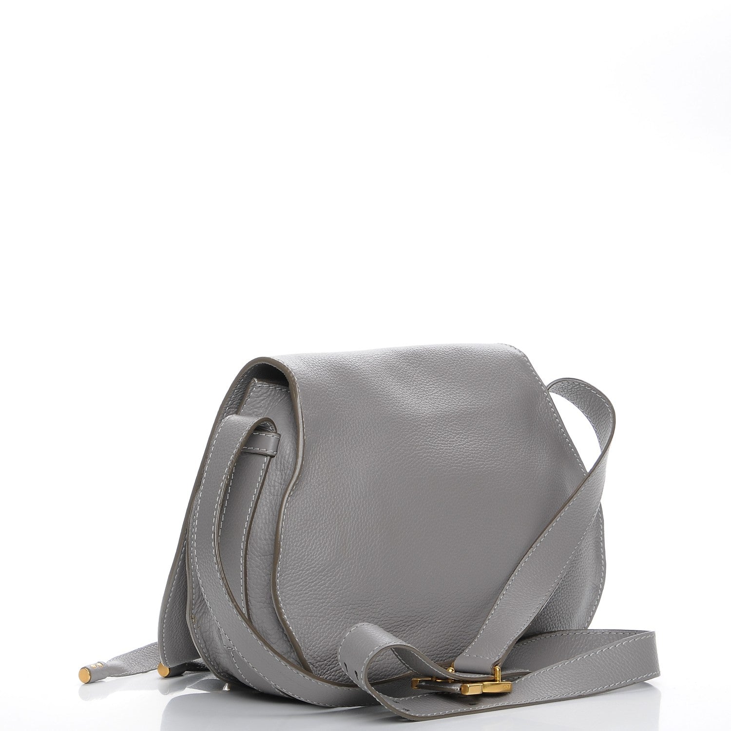 Chloe Calfskin Medium Marcie Round Crossbody Bag Cashmere Grey 3 of 9