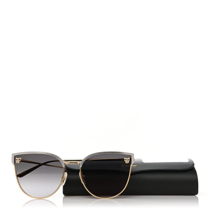 Cartier Panthere De Cartier Cat Eye Sunglasses Gold 8 of 8