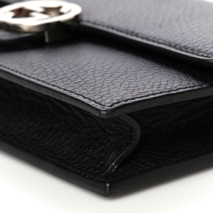 Gucci Dollar Calfskin Interlocking G Chain Wallet Black 9 of 19