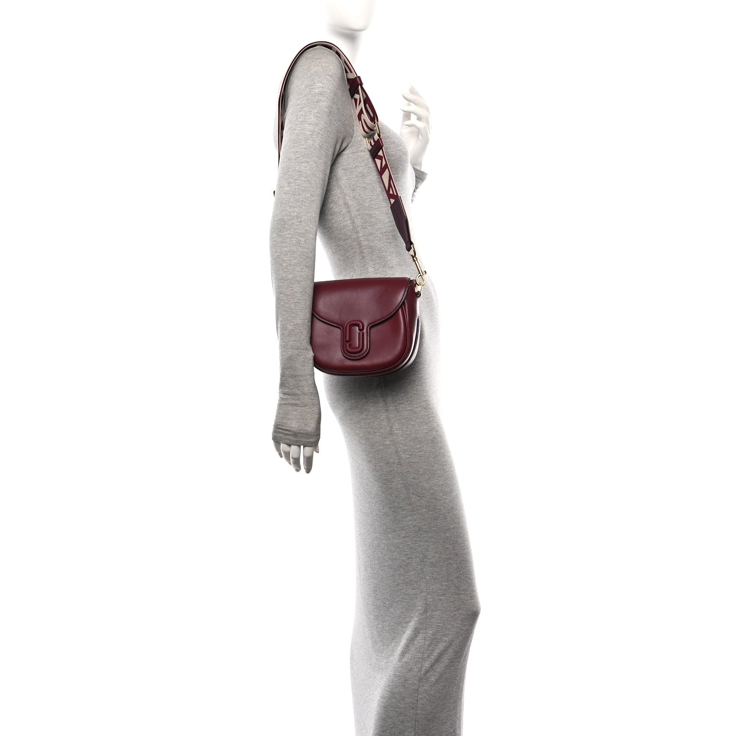 Marc Jacobs Calfskin Medium The J Marc Saddle Cherry 2 of 10