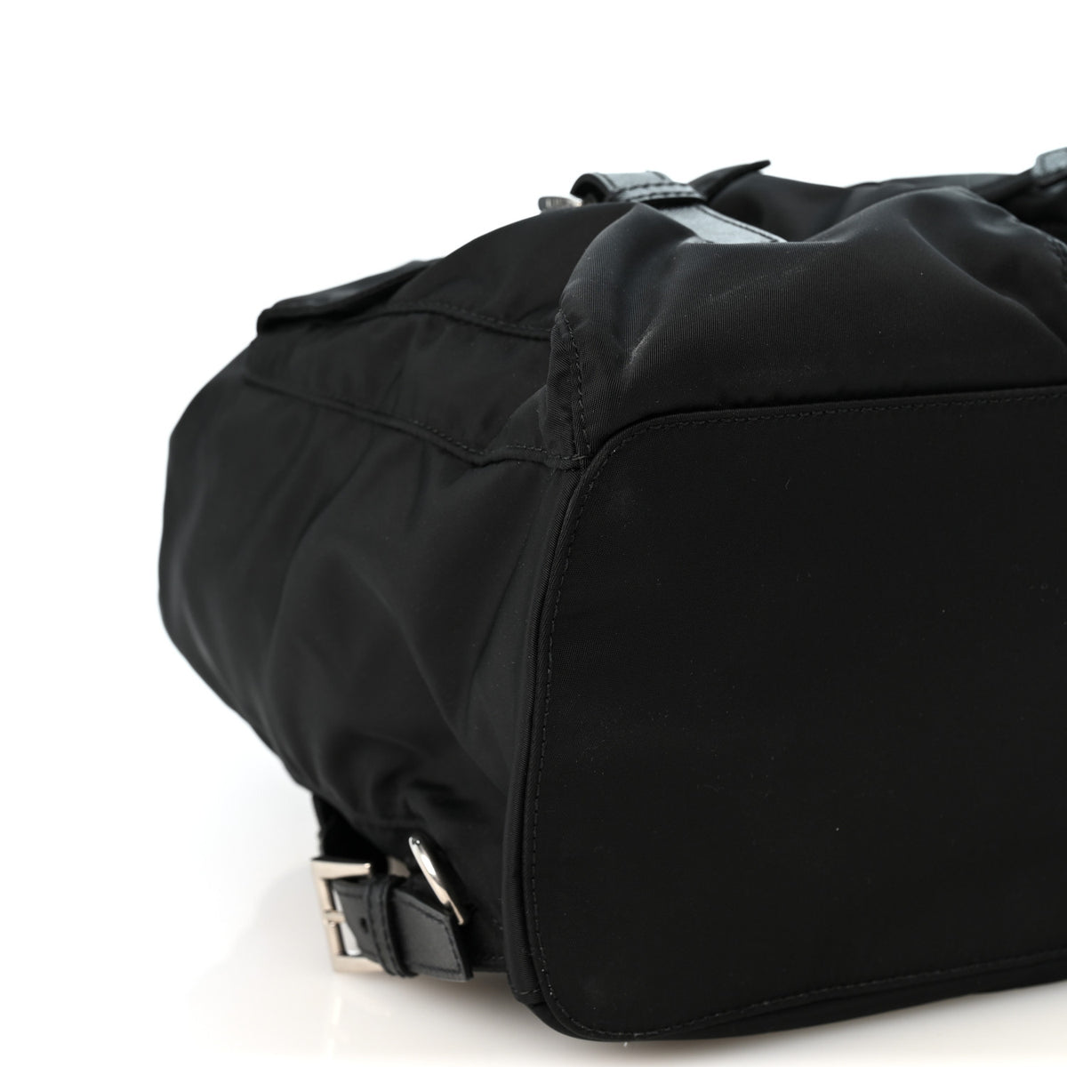 Re-Nylon Saffiano Medium Backpack Black