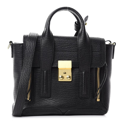 3.1 Phillip Lim Textured Calfskin Mini Pashli Satchel Black 1 of 11