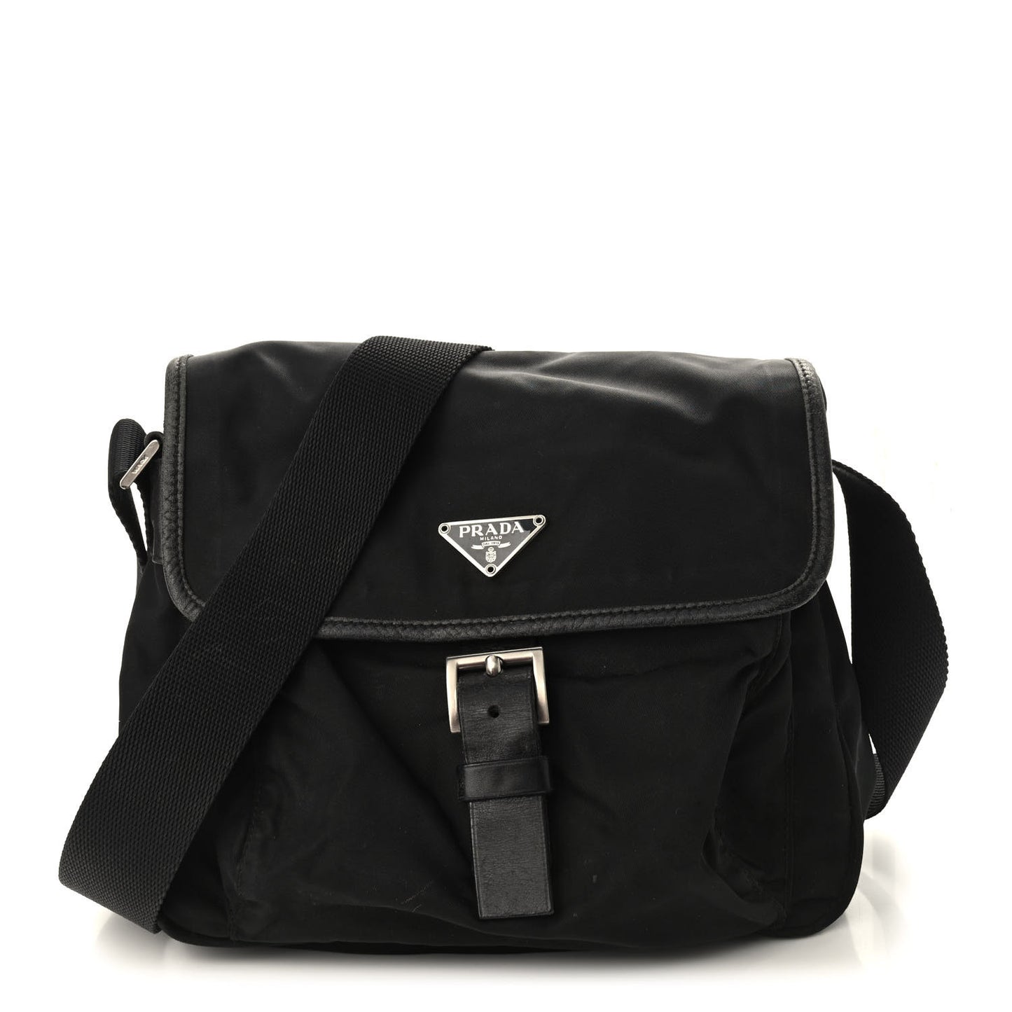 Nylon Vela Sport Messenger Bag Black
