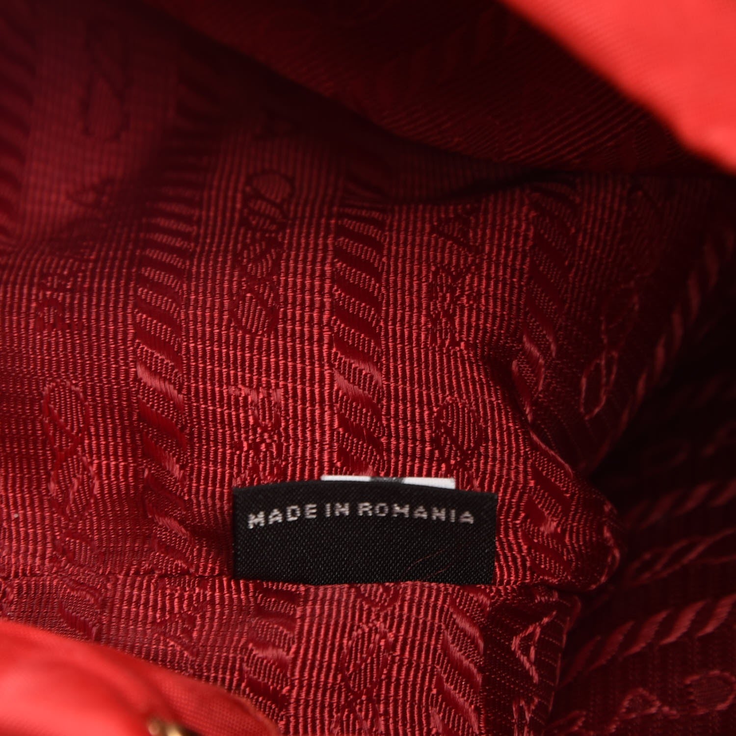 Prada Saffiano Tessuto Nylon Mini Bucket Crossbody Bag Rosso 8 of 9