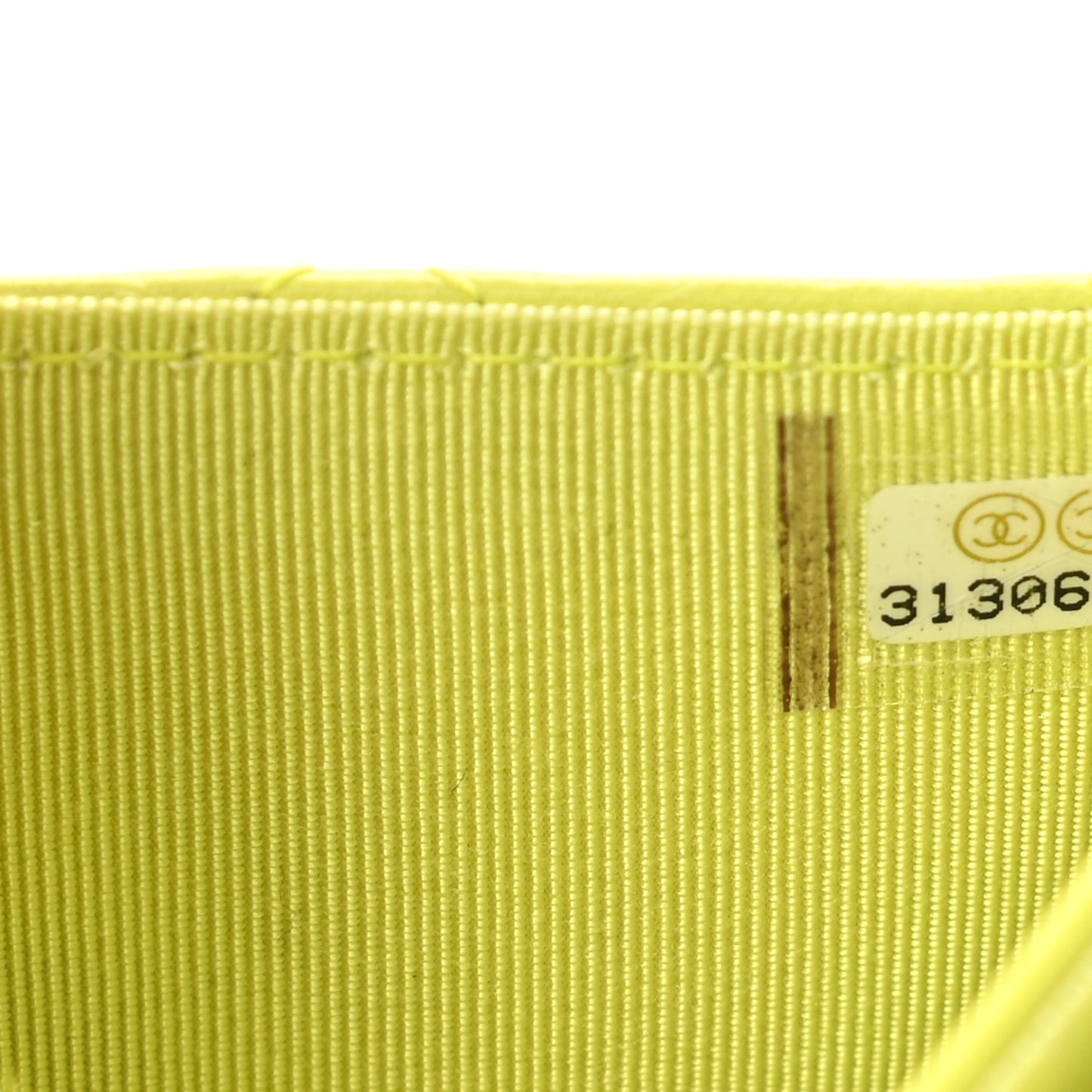 Lambskin Quilted Flap Card Holder Wallet Yellow