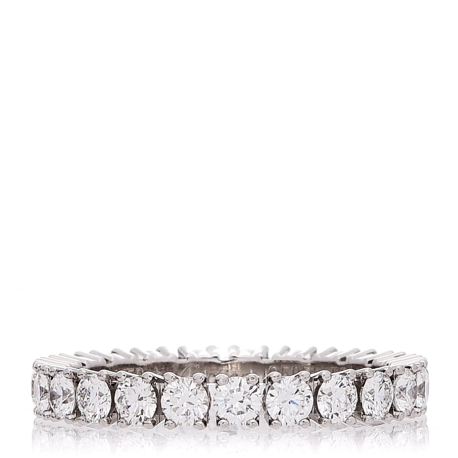 Cartier Platinum Diamond 1.58ct Eternity Ring 56 7.25 1 of 9