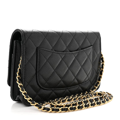 Chanel Caviar Quilted Wallet on Chain WOC Black 3 of 11