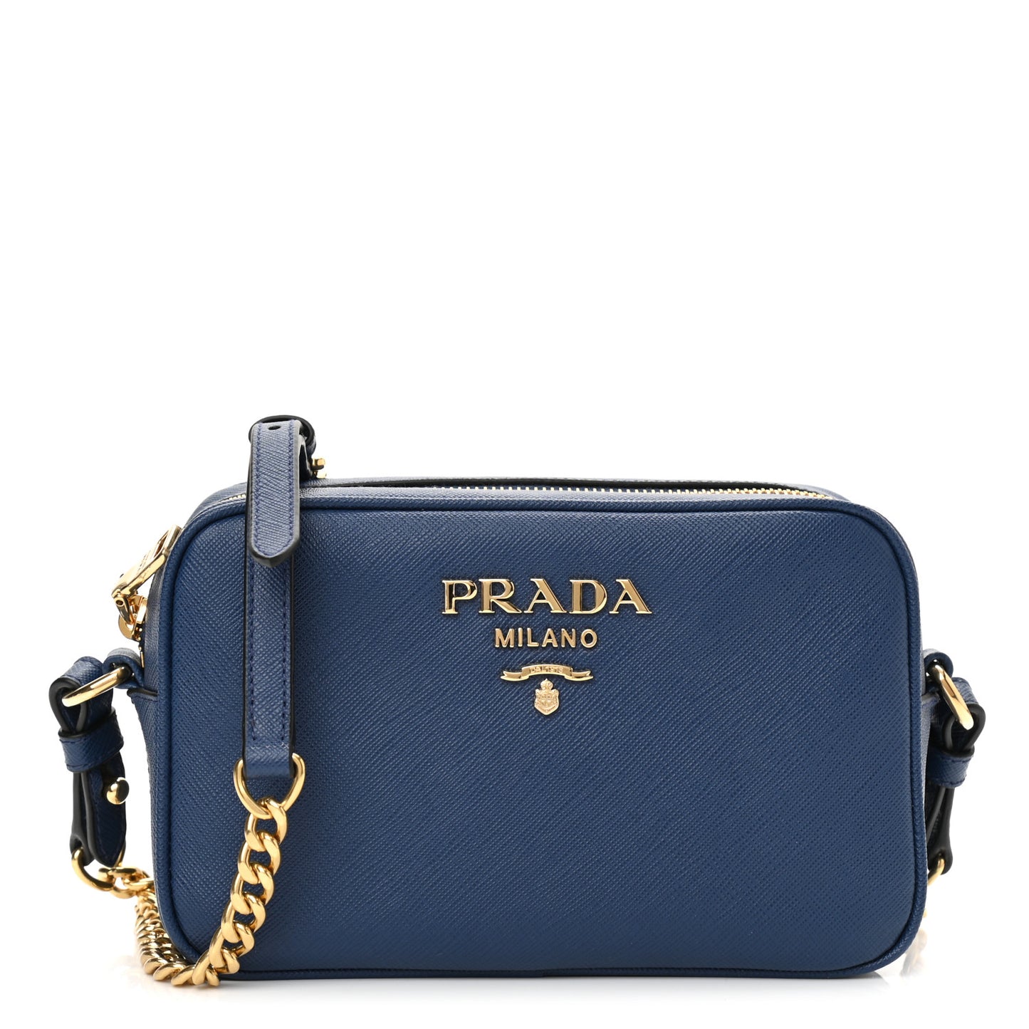 Saffiano Mini Camera Crossbody Bag Bleuette