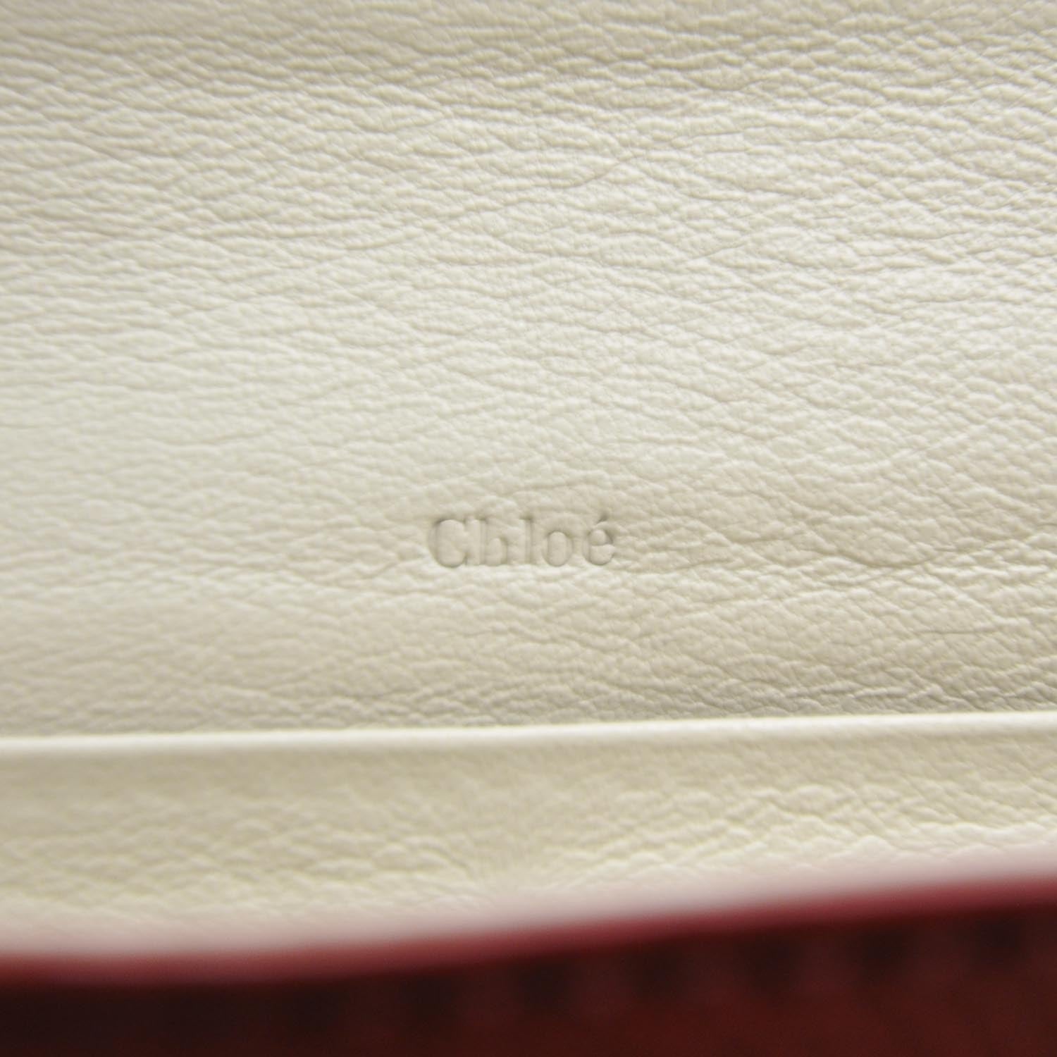 Chloe Leather Paddington Clutch Wallet Vermillion Red 7 of 8