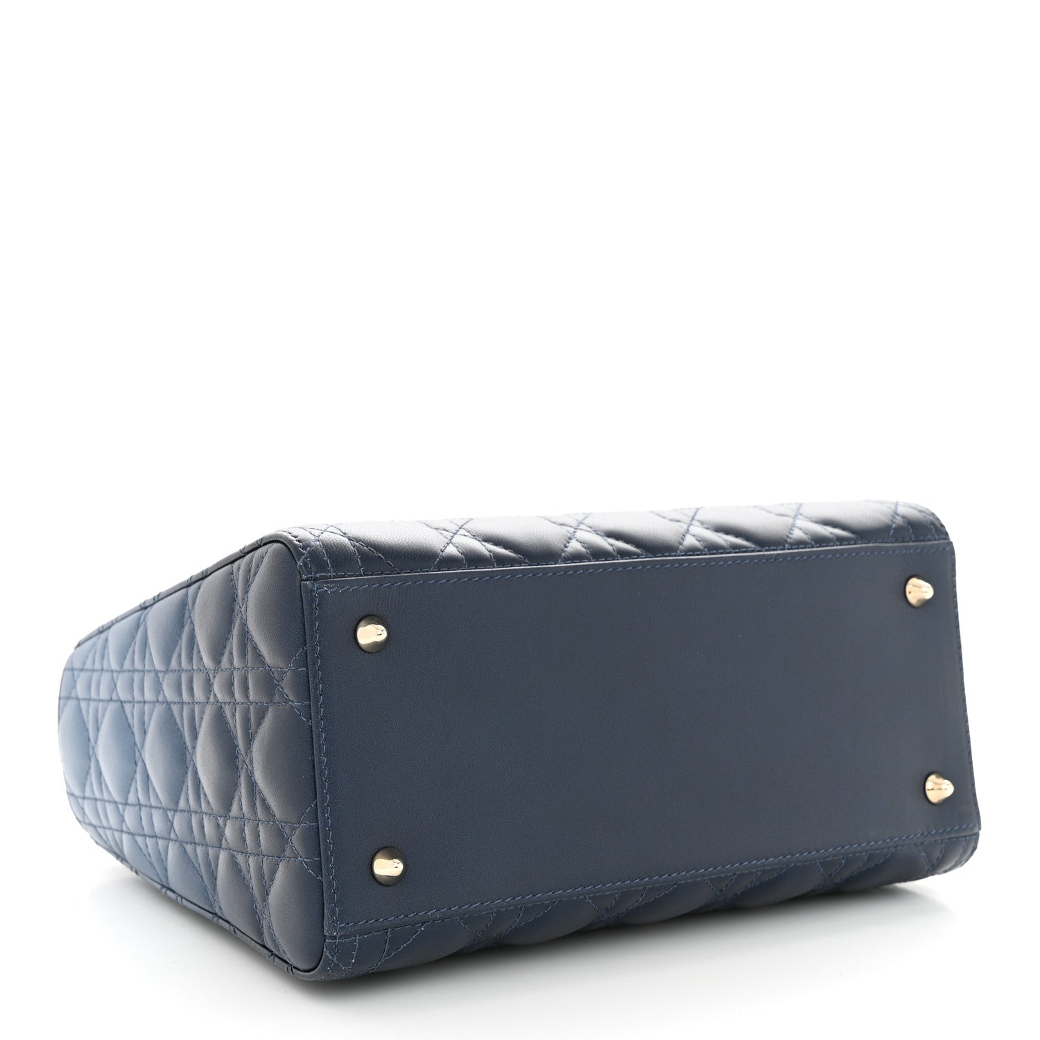 Christian Dior Lambskin Cannage Gradient Medium Lady Dior Blue 4 of 10