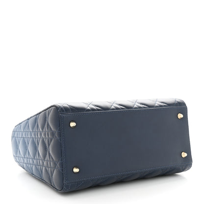 Christian Dior Lambskin Cannage Gradient Medium Lady Dior Blue 4 of 10