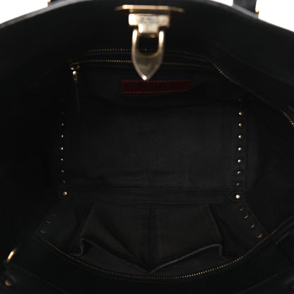 Valentino Garavani Vitello Small Rockstud Double Handle Tote Black 5 of 9