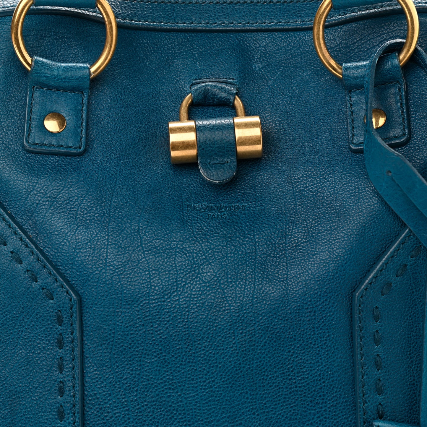 Calfskin Large Muse Turquoise