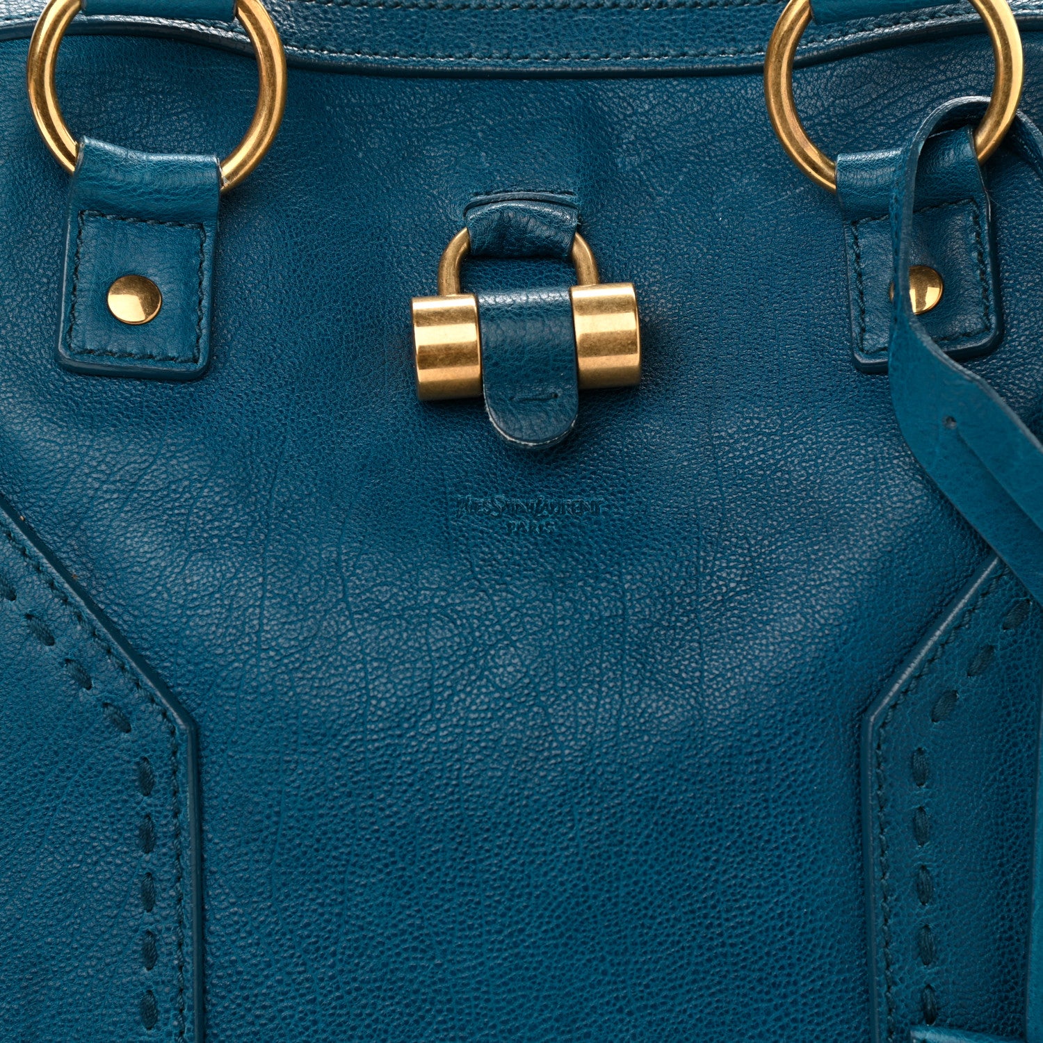 Saint Laurent Calfskin Large Muse Turquoise 15 of 15