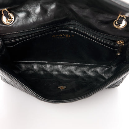 Chanel Lambskin Quilted Valentine Charms Medium Single Flap Black 5 of 12