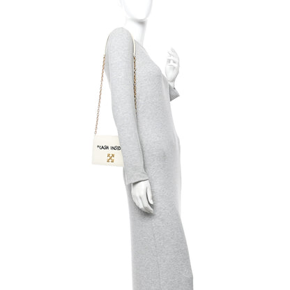 Off-White Calfskin Jitney 0.5 Cash Inside Crossbody Bag White 2 of 13