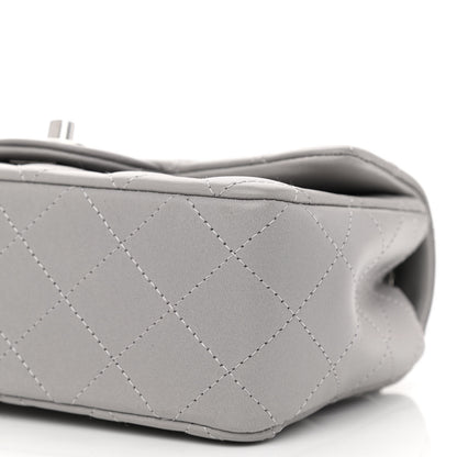 Chanel Lambskin Quilted Mini Rectangular Flap Grey 10 of 11