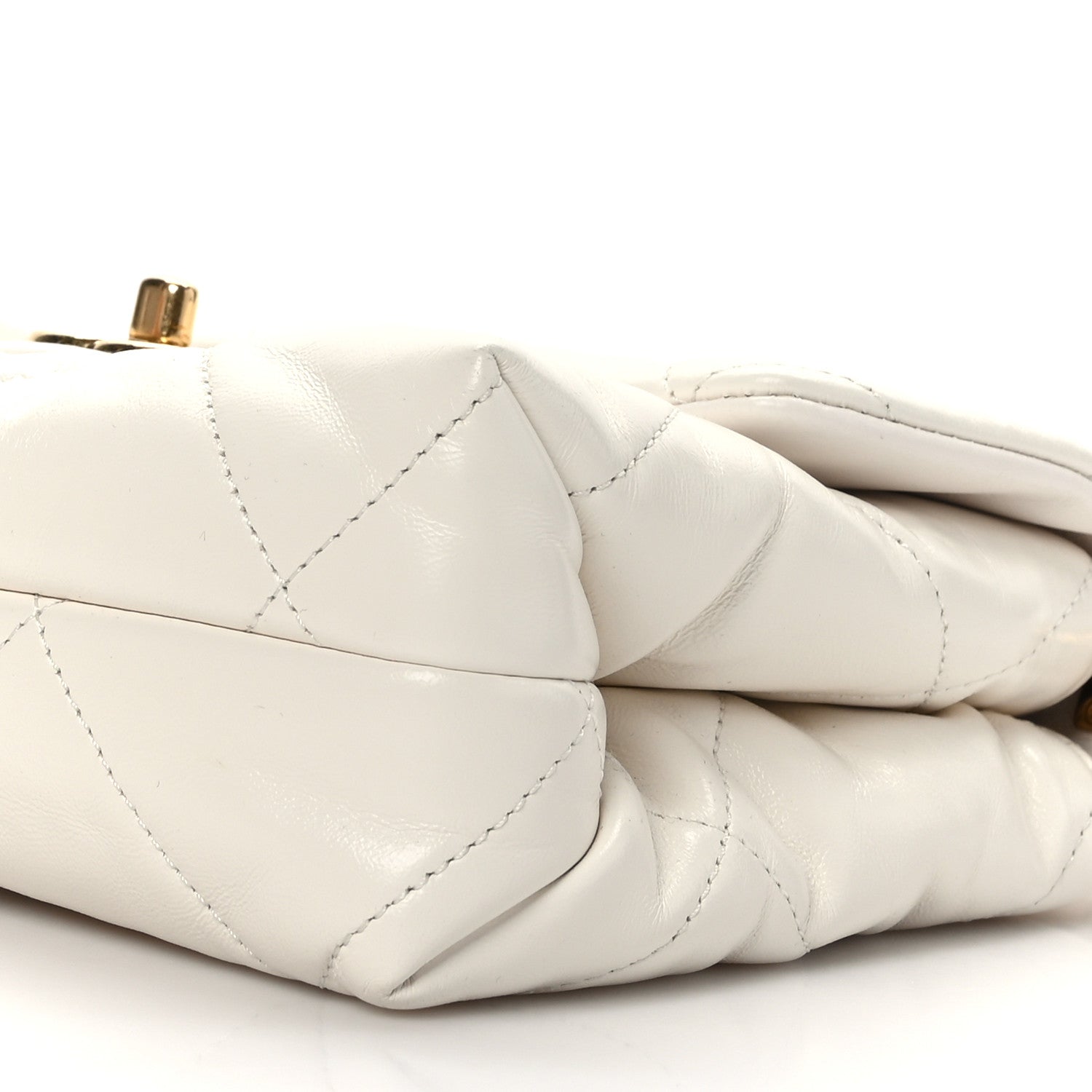 Chanel Lambskin Quilted Small Chain Top Handle Flap White 9 of 9