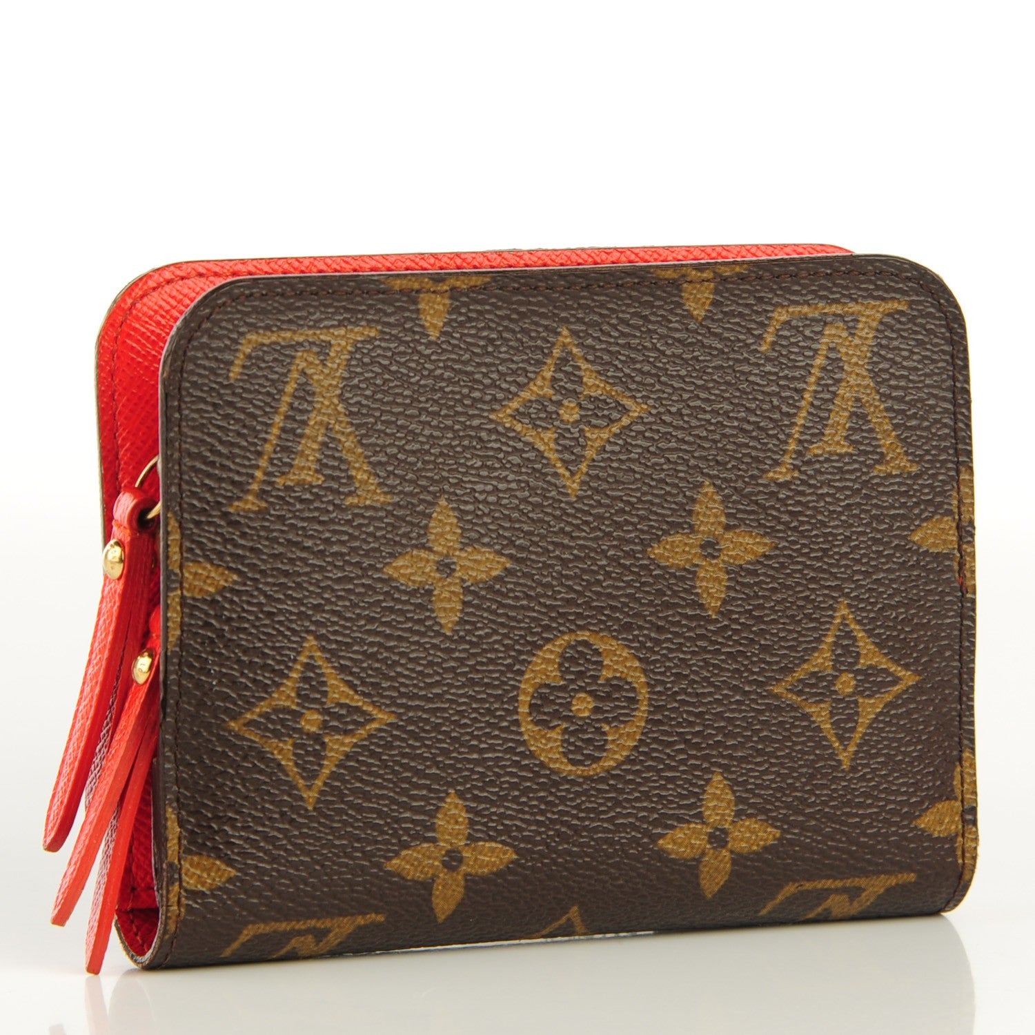 Louis Vuitton Monogram Insolite Coin Purse Wallet Red 3 of 7