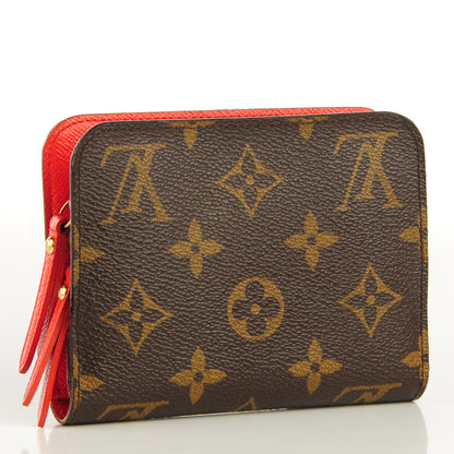 Louis Vuitton Monogram Insolite Coin Purse Wallet Red 3 of 7