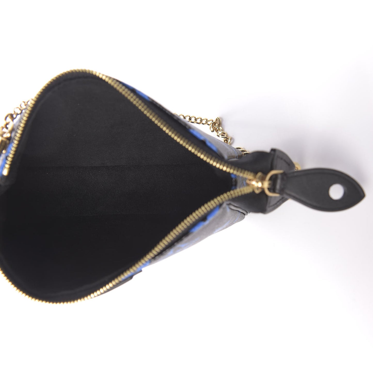 Colored Monogram Mini Pochette Accessories Blue Black