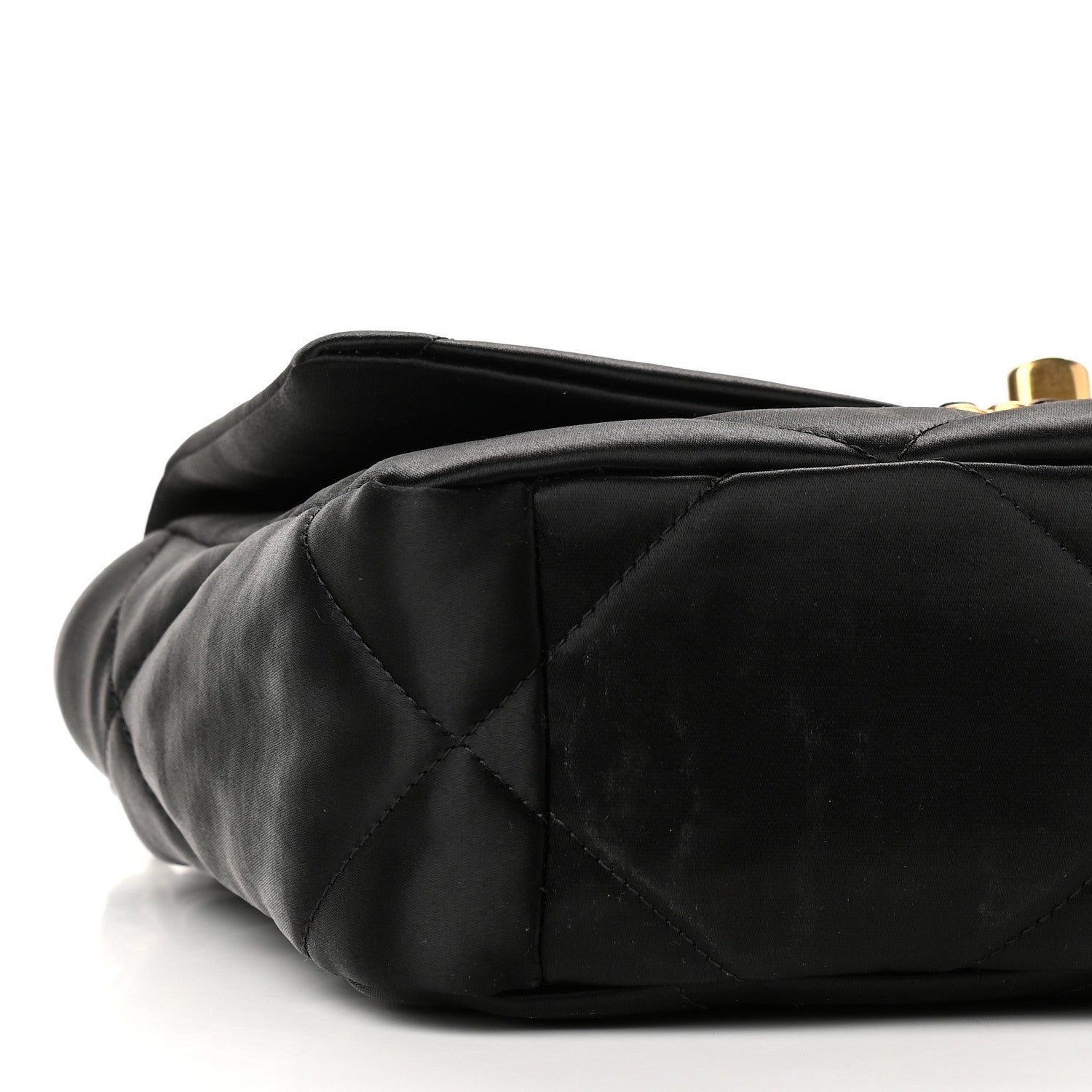 Chanel Satin Quilted Medium Chanel 19 Flap Black 8 of 9