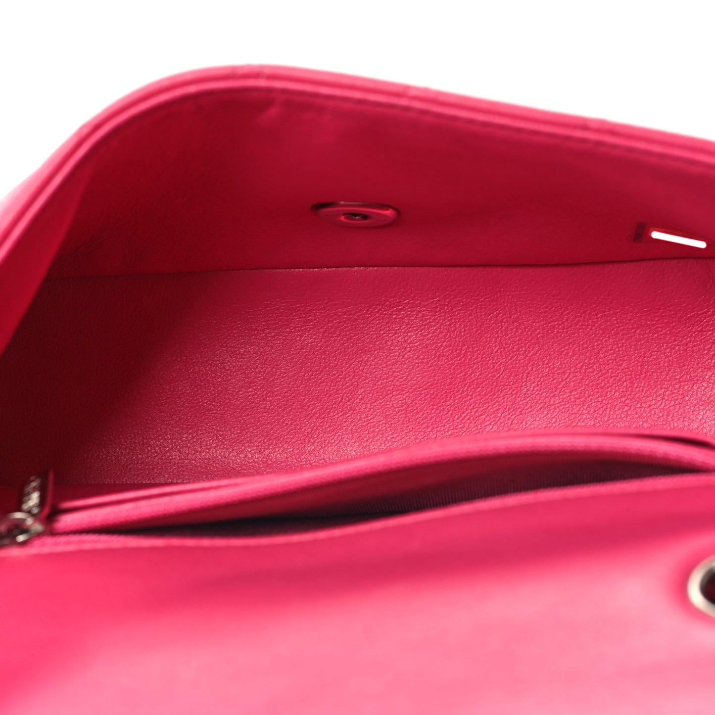 Lambskin Quilted Mini Rectangular Flap Dark Pink