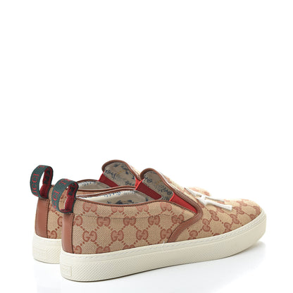 Gucci X MLB GG Monogram NY Yankees Embroidered Mens Slip On Sneakers 8 Beige Ruggine Rust 4 of 9
