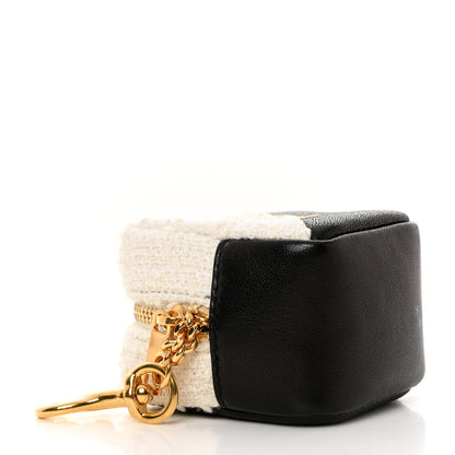 Saint Laurent Boucle Jaime Cube Charm Keychain Black White 4 of 8